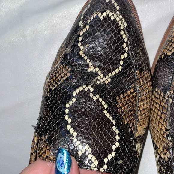 Madewell Frances Snake Embossed Leather Loafer in Warm Ash Multi color size 9.5 - Picture 14 of 16